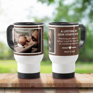 Taza De Viaje Regalo personalizado del primer día del padre de p