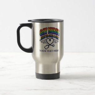 Taza De Viaje Regalo Personalizado Orgullo Arcoíris Enfermera Ga
