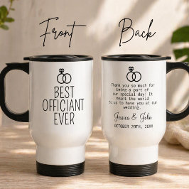 Taza De Viaje Regalo Personalizado para el Oficiante de la Boda