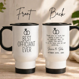 Taza De Viaje Regalo Personalizado para el Oficiante de la Boda 