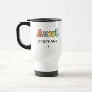Taza De Viaje Regalo personalizado tía Retro   Tía Personalizada