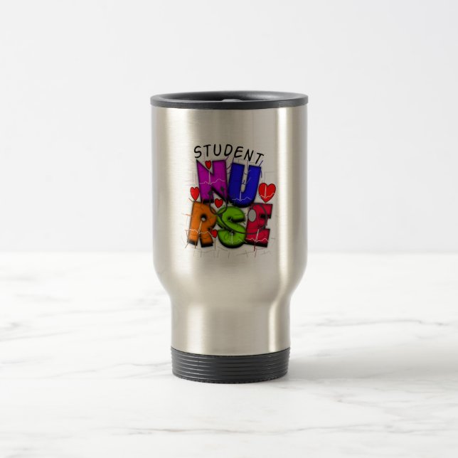 Taza De Viaje Regalos artsy de la enfermera de estudiante (Centro)