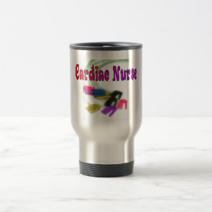 Taza De Viaje Regalos cardiacos del arte de la acuarela de la