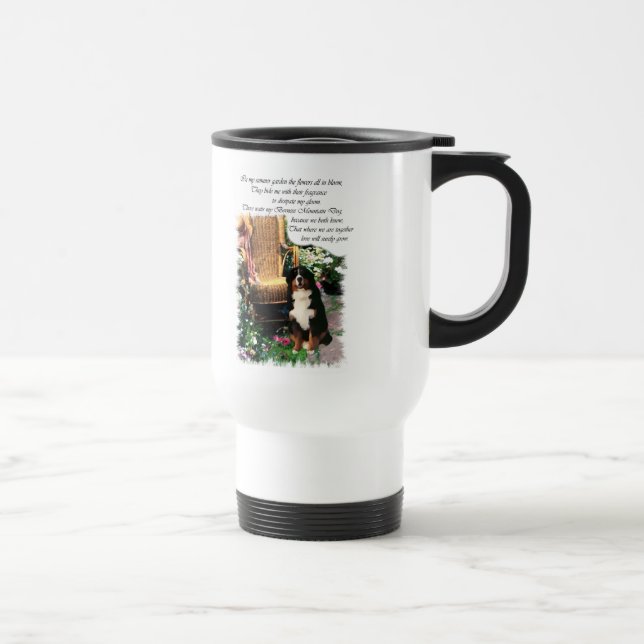 Taza De Viaje Regalos de arte de los perros de montaña de Bernes (Derecha)