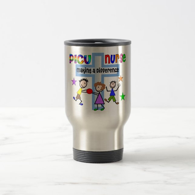 Taza De Viaje Regalos de enfermería de la PICU (Centro)
