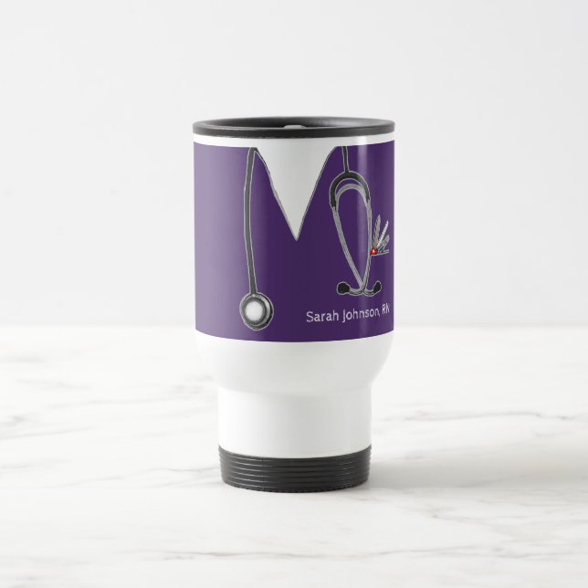 Taza De Viaje Regalos de enfermería personalizados (Centro)