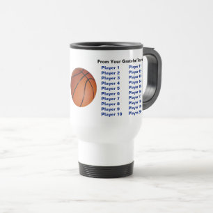 Taza De Viaje Regalos de entrenadores de baloncesto para él, nom