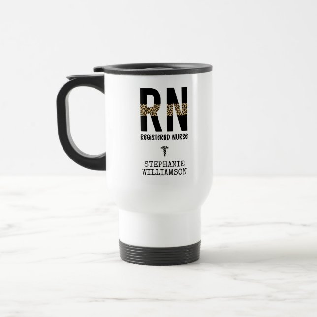 Taza De Viaje Regalos de graduación de enfermeras de RN registra (Izquierda)