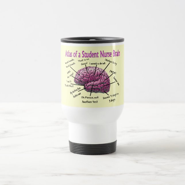 Taza De Viaje Regalos de la enfermera de estudiante (Centro)