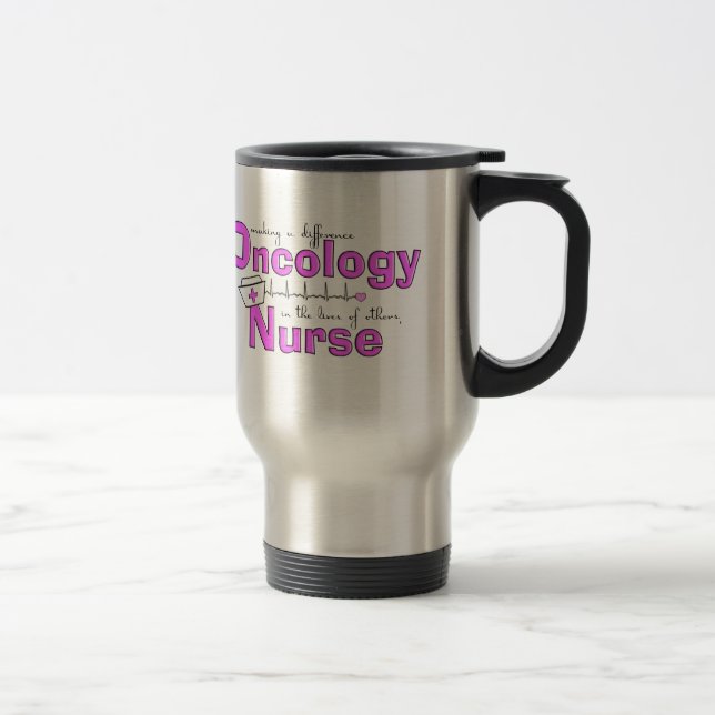 Taza De Viaje Regalos de la enfermera de la oncología (Derecha)