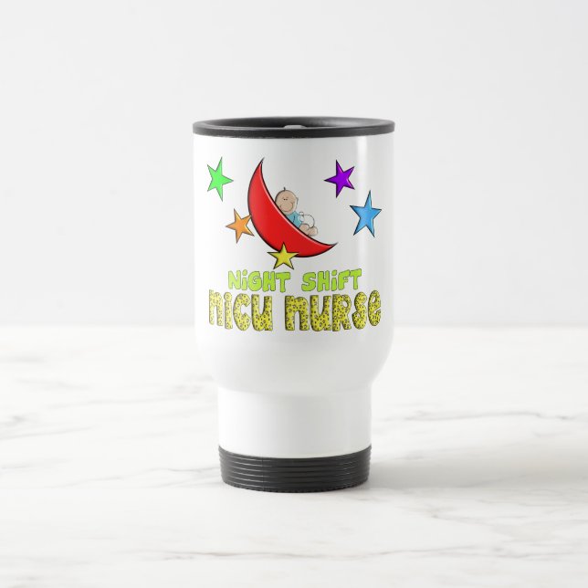Taza De Viaje Regalos de la ENFERMERA del turno de noche NICU (Centro)