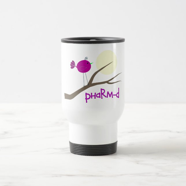 Taza De Viaje Regalos de PharmD del estudiante de la farmacia (Centro)