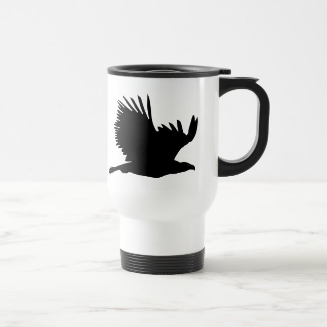Taza De Viaje Regalos de silueta de águila (Derecha)