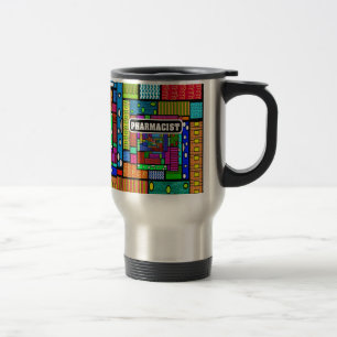 Taza De Viaje Regalos del arte abstracto del farmacéutico