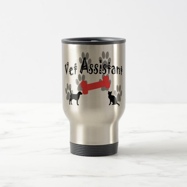 Taza De Viaje Regalos del ayudante del veterinario (Centro)
