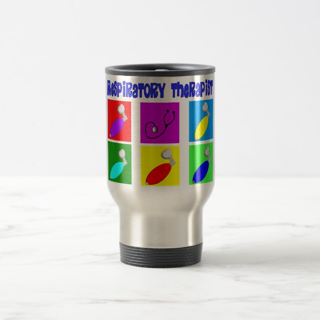 Taza De Viaje Regalos del diseño del arte pop del terapeuta (Centro)