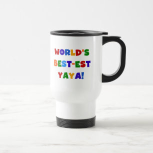 Taza De Viaje Regalos del Mejor-est Yaya del mundo brillante de