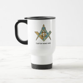 Taza De Viaje Regalos Freemason únicos | Brújula masónica de oro
