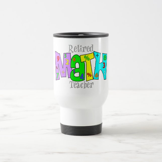 Taza De Viaje Regalos jubilados del profesor de matemáticas (Centro)