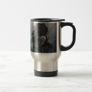 Taza De Viaje Regalos negros atados rojo del Cockatoo