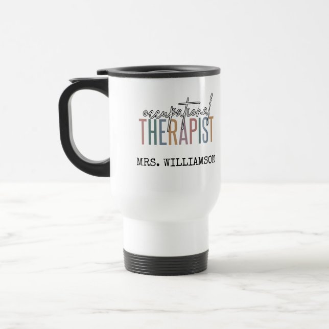 Taza De Viaje Regalos OTC de Terapia Ocupacional Personalizada (Izquierda)