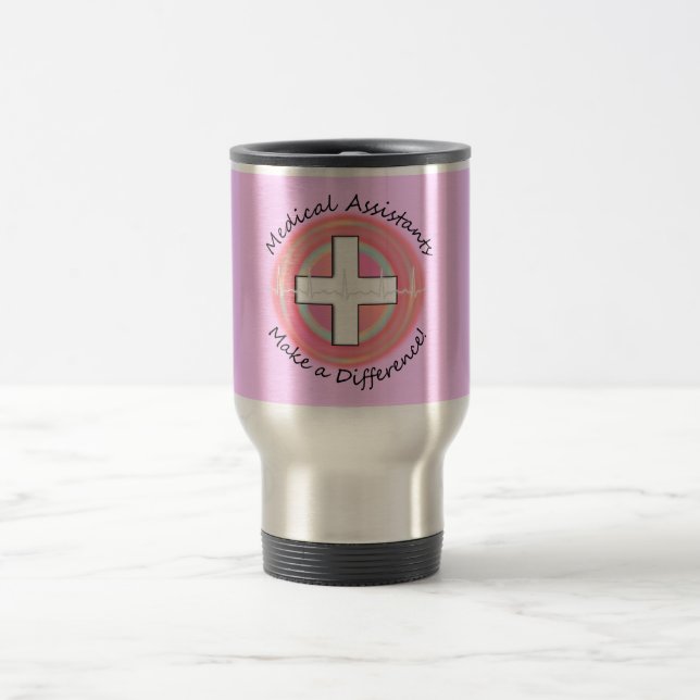 Taza De Viaje Regalos únicos del auxiliar médico (Centro)