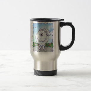 Taza De Viaje Regalos y accesorios de Pomerania Blanca