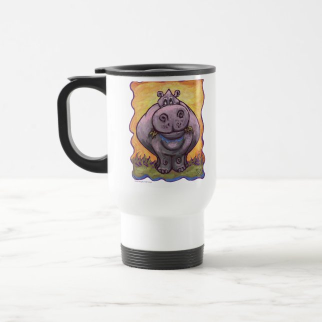 Taza De Viaje Regalos y accesorios para hipopótamos (Izquierda)