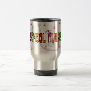 Taza De Viaje Regalos y camisetas de la enfermera de la escuela