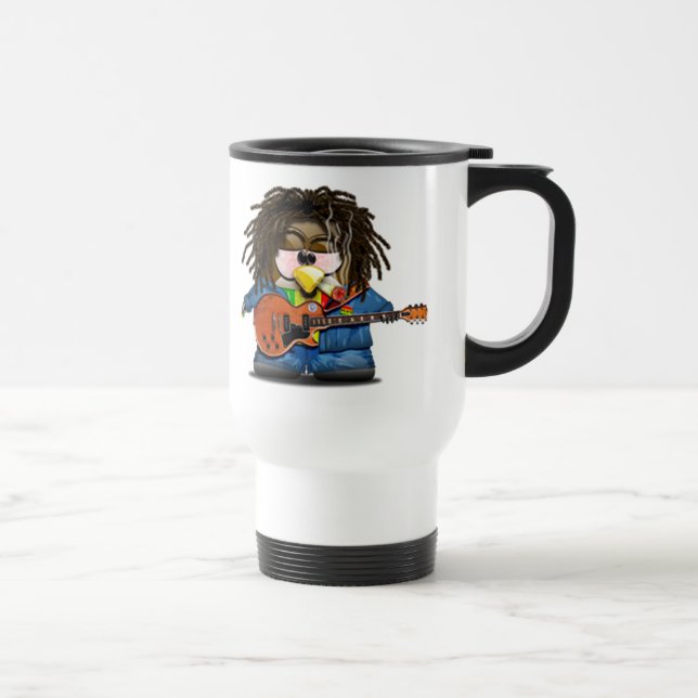 Taza De Viaje Reggae Tux del eje de balancín de Rasta (Derecha)