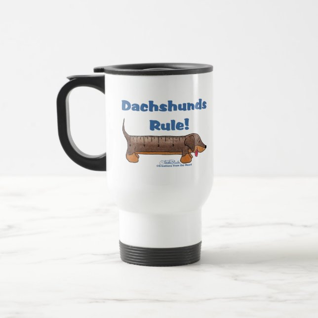 Taza De Viaje Regla de Dachshunds (Izquierda)