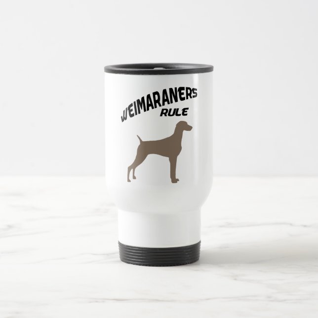 Taza De Viaje Regla de Weimaraners (Centro)