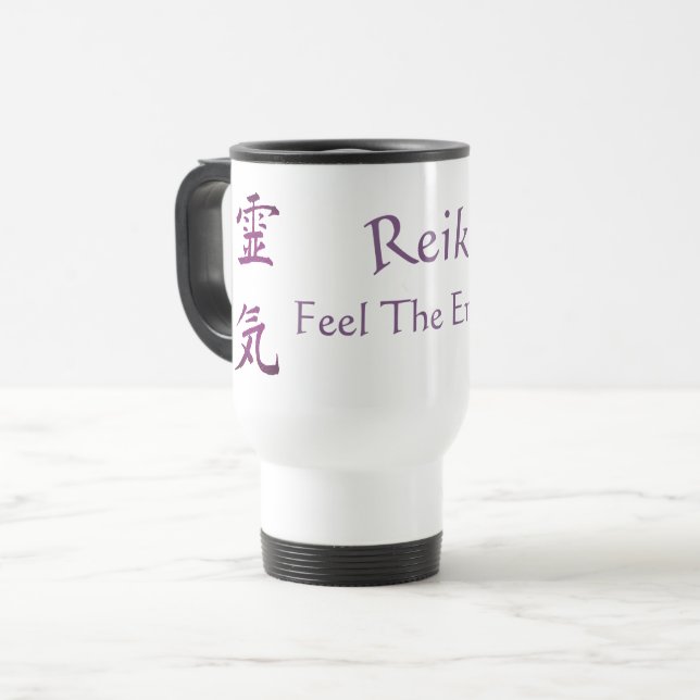 Taza De Viaje Reiki Siente La Energía (Anverso izquierdo)