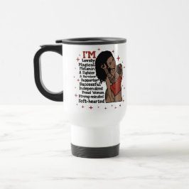 Taza De Viaje Reina negra inspiradora motivadora positiva