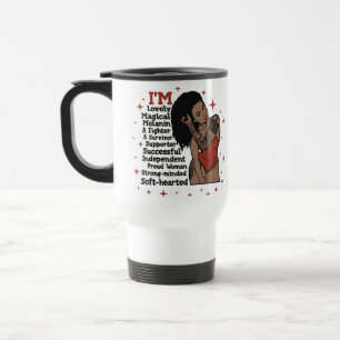 Taza De Viaje Reina negra inspiradora motivadora positiva