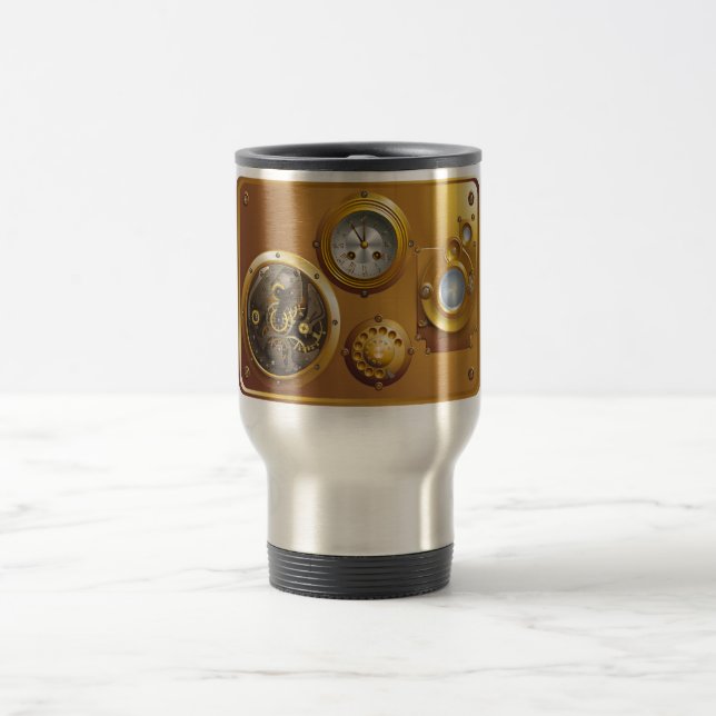Taza De Viaje Reloj Steampunk (Centro)