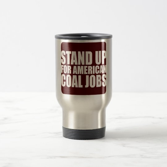 TAZA DE VIAJE REPRESENTE PARA ARRIBA TRABAJOS DEL CARBÓN DE
