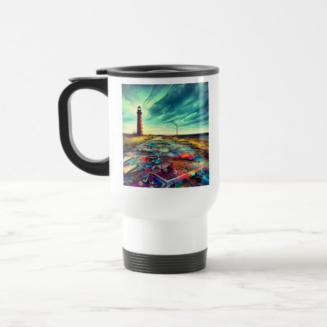 Taza De Viaje Restos abandonados del faro (Izquierda)