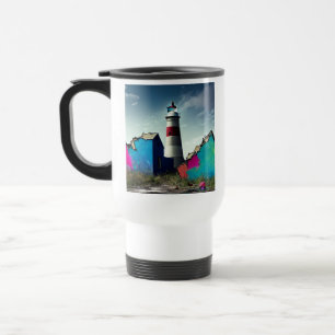 Taza De Viaje Restos Coloridos de una Playa Abandonada