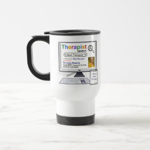 Taza De Viaje Resultado divertido de la mejor búsqueda terapista