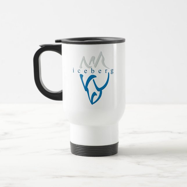 Taza De Viaje Resumen azul Inspirador personalizado Iceberg (Izquierda)
