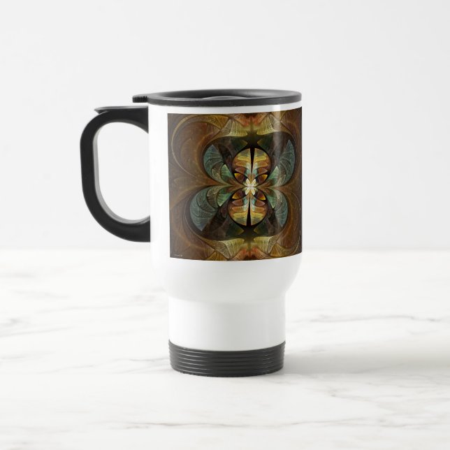Taza De Viaje Resumen de abejas de burbujas de matriz de naturas (Izquierda)