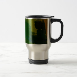 Taza De Viaje Resumen de amarillo verde creativo