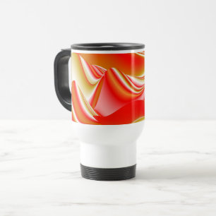 Taza De Viaje Resumen de amor y oro en 3D Rainbowart