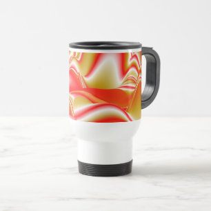 Taza De Viaje Resumen de amor y oro en 3D Rainbowart