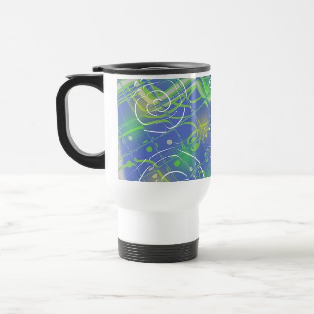 Taza De Viaje Resumen de arte de esquiar azul (Izquierda)