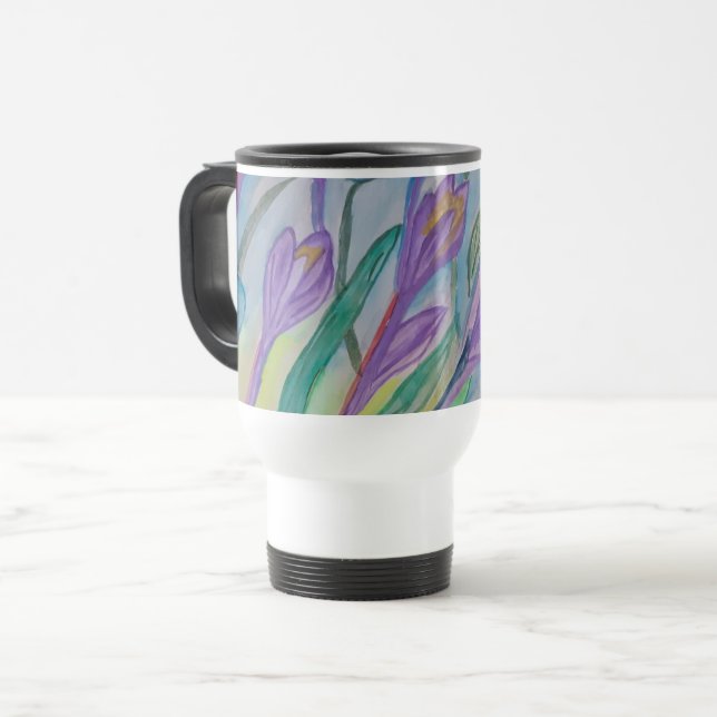 Taza De Viaje Resumen de Crocus Spring (Anverso izquierdo)