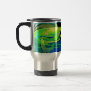 Taza De Viaje Resumen de Neon Alien Landscape