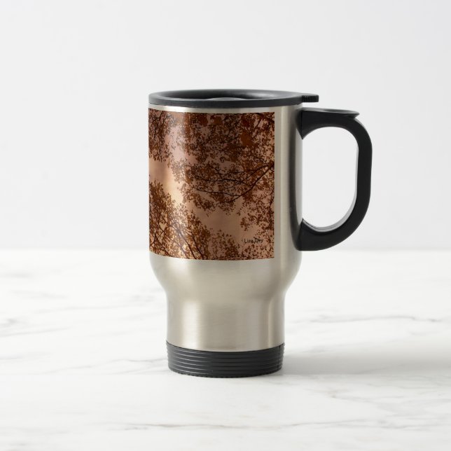 Taza De Viaje "Resumen de otoño de Borgoña" (Derecha)