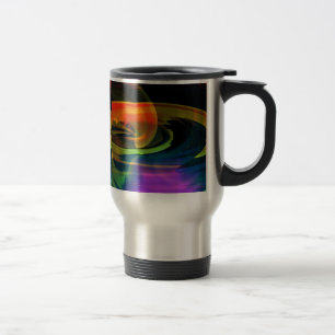 Taza De Viaje Resumen del arcoiris del paisaje de Alien